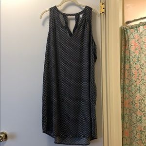 Black Floral Shift Dress EUC